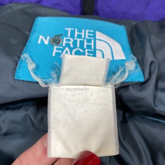 Vintage 90s 80s The North Face Women's M Puffer Teal Vest Nuptse Ski Snowboard - Picture 10 of 10